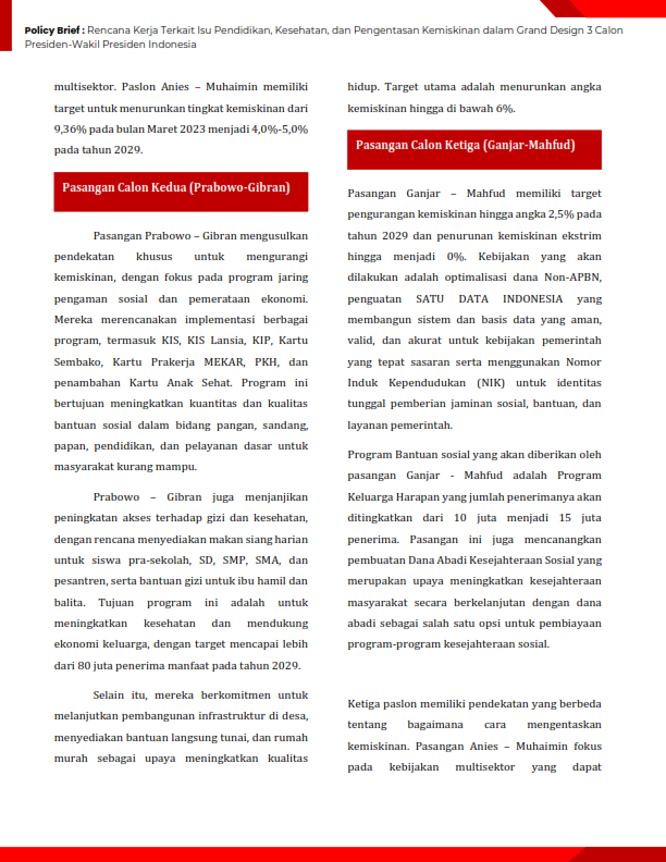 Policy Brief Rencana Kerja Terkait Isu Pendidikan, Kesehatan, dan Pengentasan Kemiskinan dalam Grand Design 3 Calon Presiden-Wakil Presiden Indonesia_013